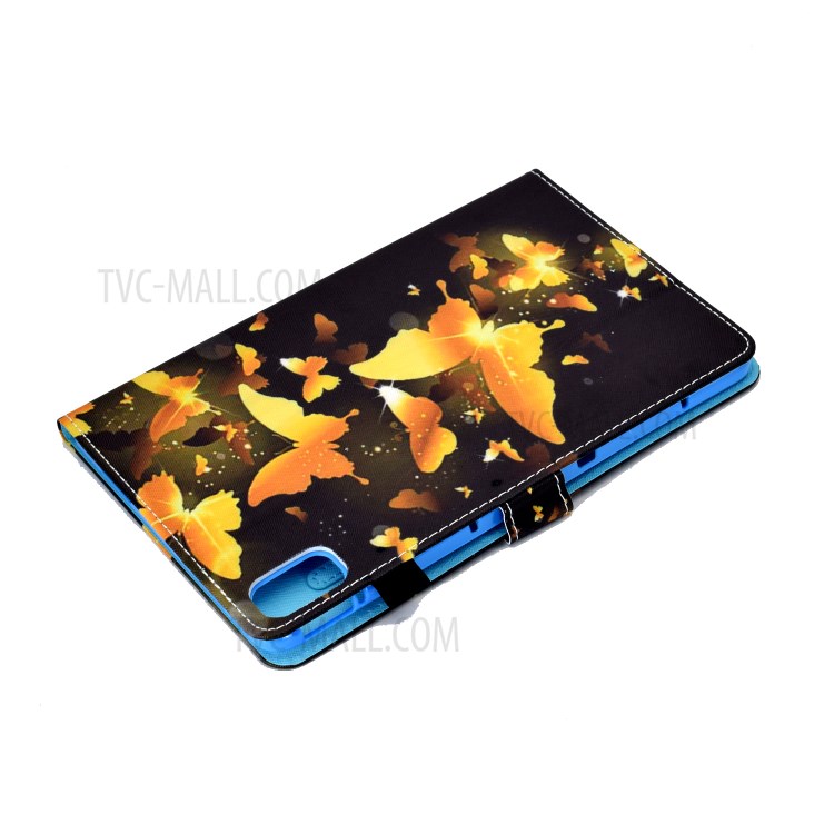 Stitching Design Pattern Printing Leather with Card Holder Tablet Cover for Huawei MatePad 10.4 (2020)/Honor V6 - Gold Butterflies-6
