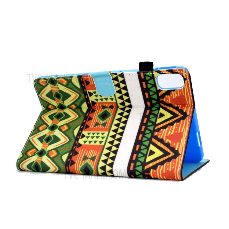 Stitching Design Pattern Printing Leather with Card Holder Tablet Cover for Huawei MatePad 10.4 (2020)/Honor V6 - Geometric Patterns-4