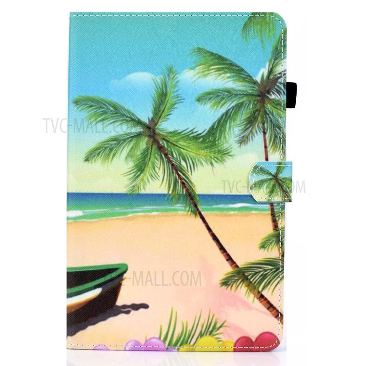 Stitching Design Pattern Printing Leather with Card Holder Tablet Cover for Huawei MatePad 10.4 (2020)/Honor V6 - Coconut-2