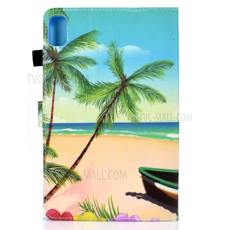 Stitching Design Pattern Printing Leather with Card Holder Tablet Cover for Huawei MatePad 10.4 (2020)/Honor V6 - Coconut-3