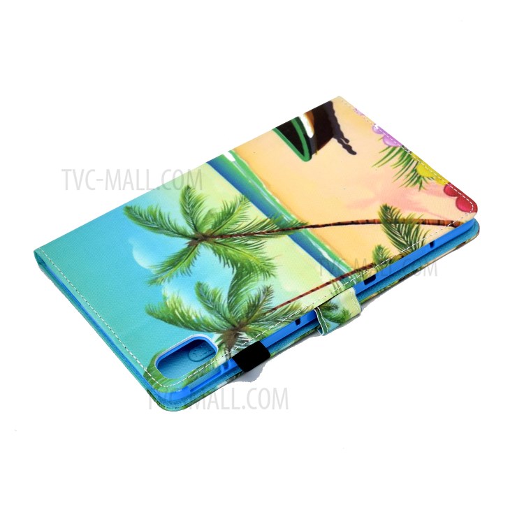 Stitching Design Pattern Printing Leather with Card Holder Tablet Cover for Huawei MatePad 10.4 (2020)/Honor V6 - Coconut-6