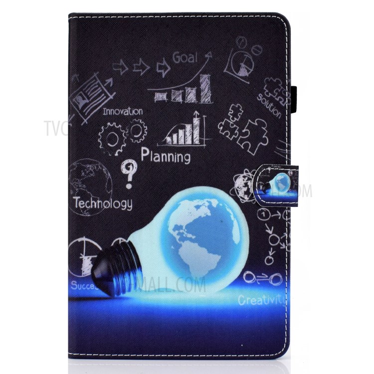 Stitching Design Pattern Printing Leather with Card Holder Tablet Cover for Huawei MatePad 10.4 (2020)/Honor V6 - Light Bulb-2