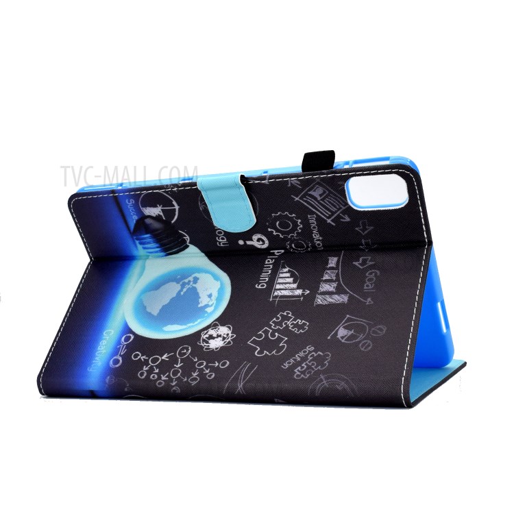 Stitching Design Pattern Printing Leather with Card Holder Tablet Cover for Huawei MatePad 10.4 (2020)/Honor V6 - Light Bulb-4