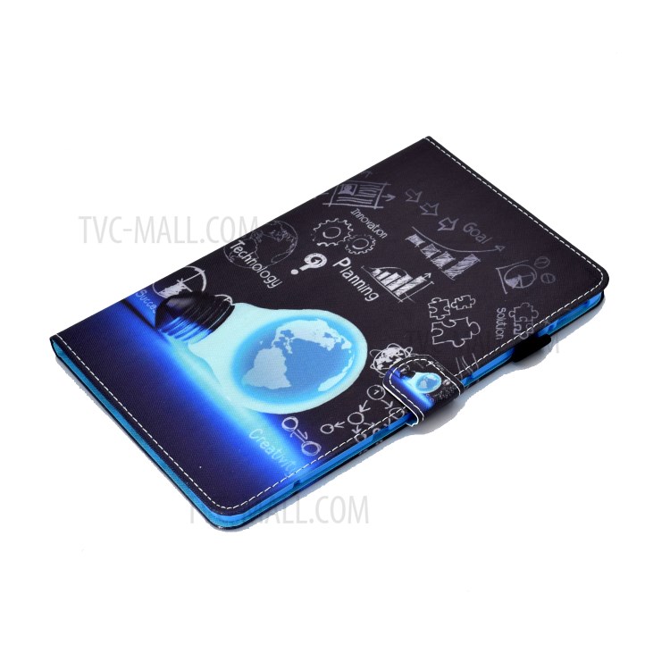Stitching Design Pattern Printing Leather with Card Holder Tablet Cover for Huawei MatePad 10.4 (2020)/Honor V6 - Light Bulb-5