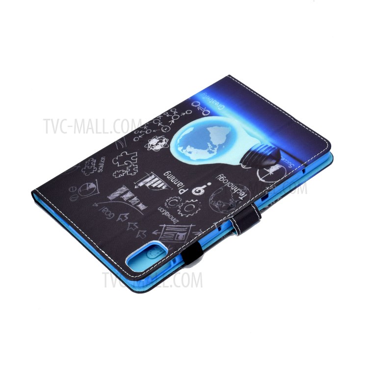 Stitching Design Pattern Printing Leather with Card Holder Tablet Cover for Huawei MatePad 10.4 (2020)/Honor V6 - Light Bulb-6