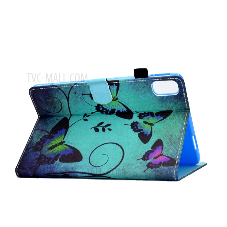 Stitching Design Pattern Printing Leather with Card Holder Tablet Cover for Huawei MatePad 10.4 (2020)/Honor V6 - Butterfly-4