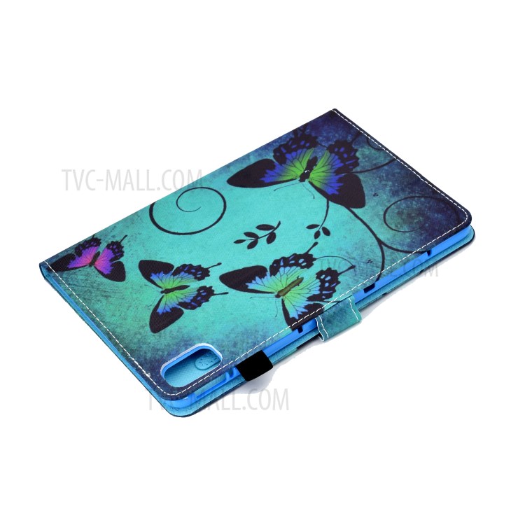 Stitching Design Pattern Printing Leather with Card Holder Tablet Cover for Huawei MatePad 10.4 (2020)/Honor V6 - Butterfly-6