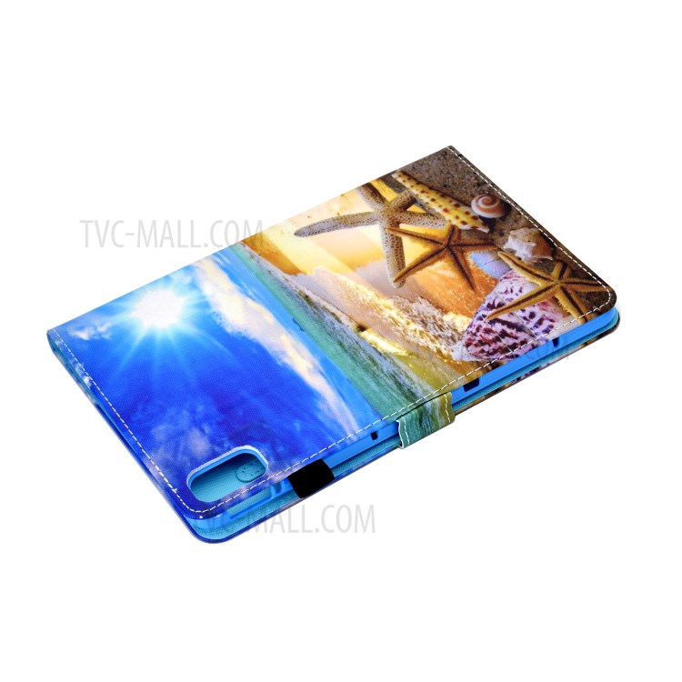 Stitching Design Pattern Printing Leather with Card Holder Tablet Cover for Huawei MatePad 10.4 (2020)/Honor V6 - Sea Shell-6