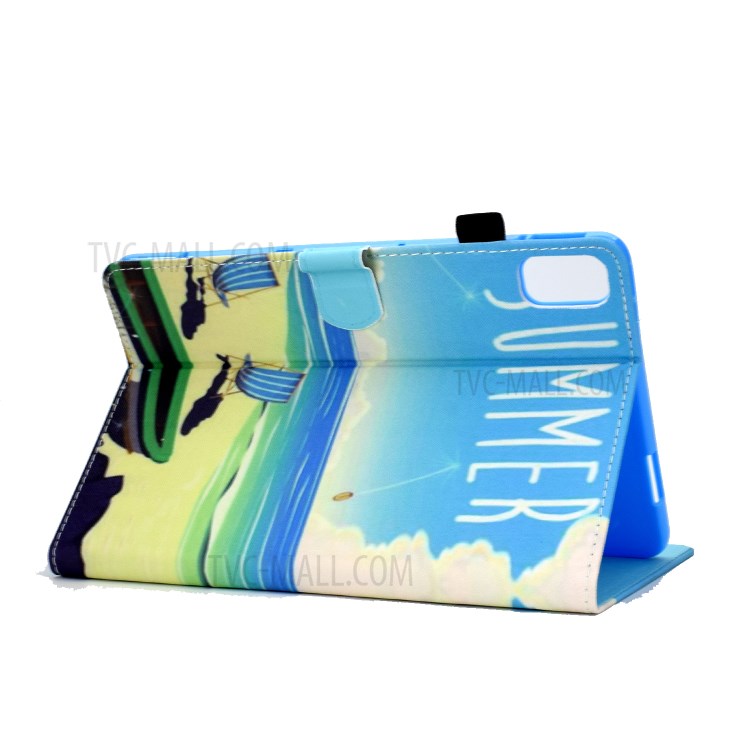 Stitching Design Pattern Printing Leather with Card Holder Tablet Cover for Huawei MatePad 10.4 (2020)/Honor V6 - Summer Beach-4