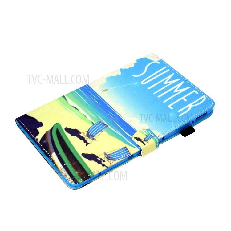 Stitching Design Pattern Printing Leather with Card Holder Tablet Cover for Huawei MatePad 10.4 (2020)/Honor V6 - Summer Beach-5