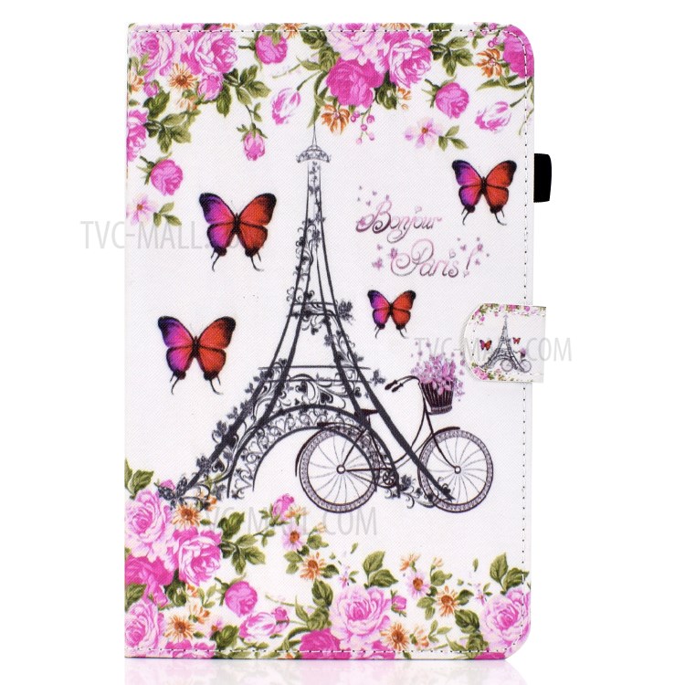 Stitching Design Pattern Printing Leather with Card Holder Tablet Cover for Huawei MatePad 10.4 (2020)/Honor V6 - Eiffel Tower-2