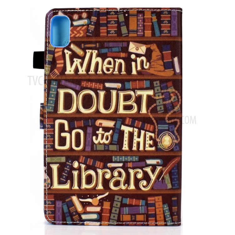Stitching Design Pattern Printing Leather with Card Holder Tablet Cover for Huawei MatePad 10.4 (2020)/Honor V6 - Books-3