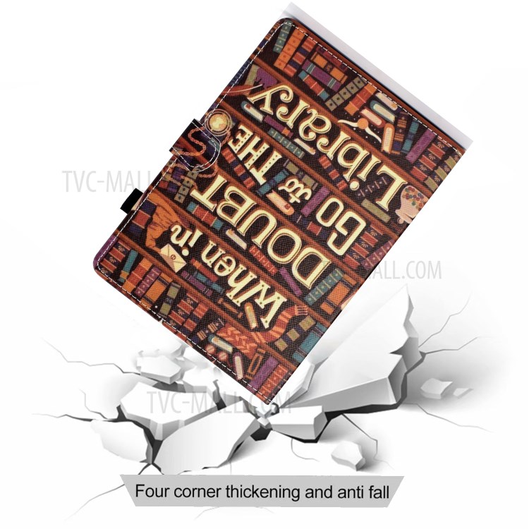 Stitching Design Pattern Printing Leather with Card Holder Tablet Cover for Huawei MatePad 10.4 (2020)/Honor V6 - Books-8