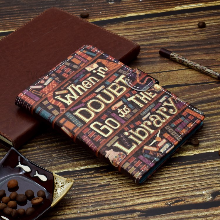 Stitching Design Pattern Printing Leather with Card Holder Tablet Cover for Huawei MatePad 10.4 (2020)/Honor V6 - Books-9