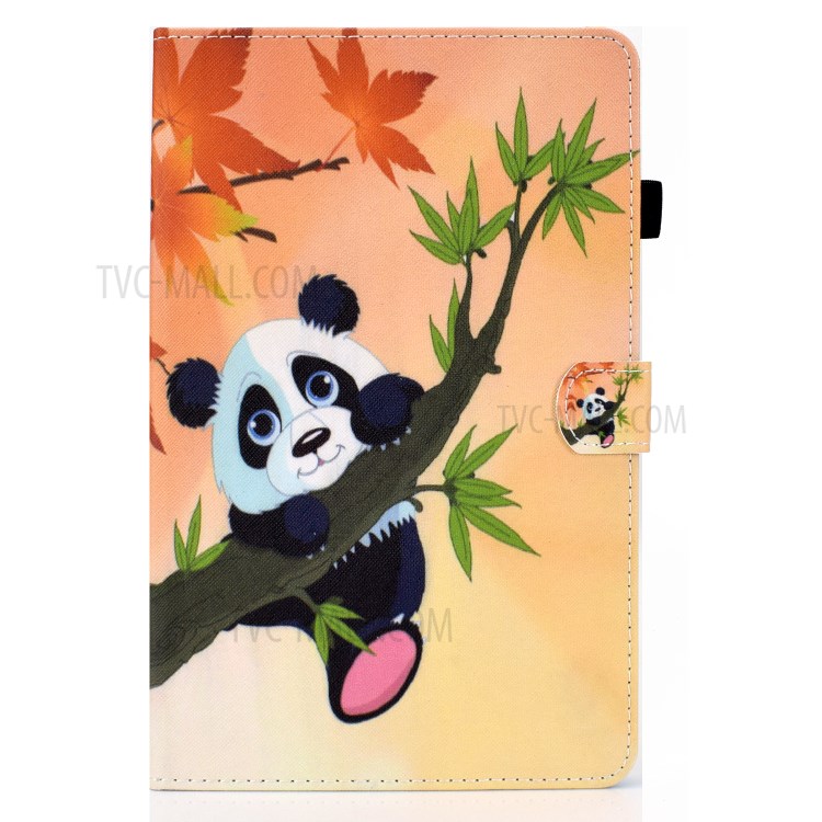Stitching Design Pattern Printing Leather with Card Holder Tablet Cover for Huawei MatePad 10.4 (2020)/Honor V6 - Panda on the Tree-2