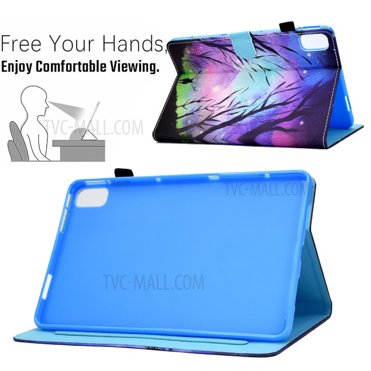 Stitching Design Pattern Printing Leather with Card Holder Tablet Cover for Huawei MatePad 10.4 (2020)/Honor V6 - Starry Sky-5