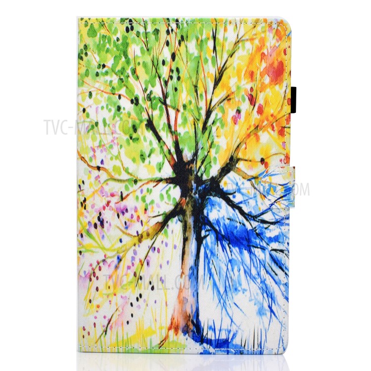 Stitching Leather with Card Holder Tablet Cover with Pattern Printing for Huawei MatePad T10/T10S - Life Tree-2