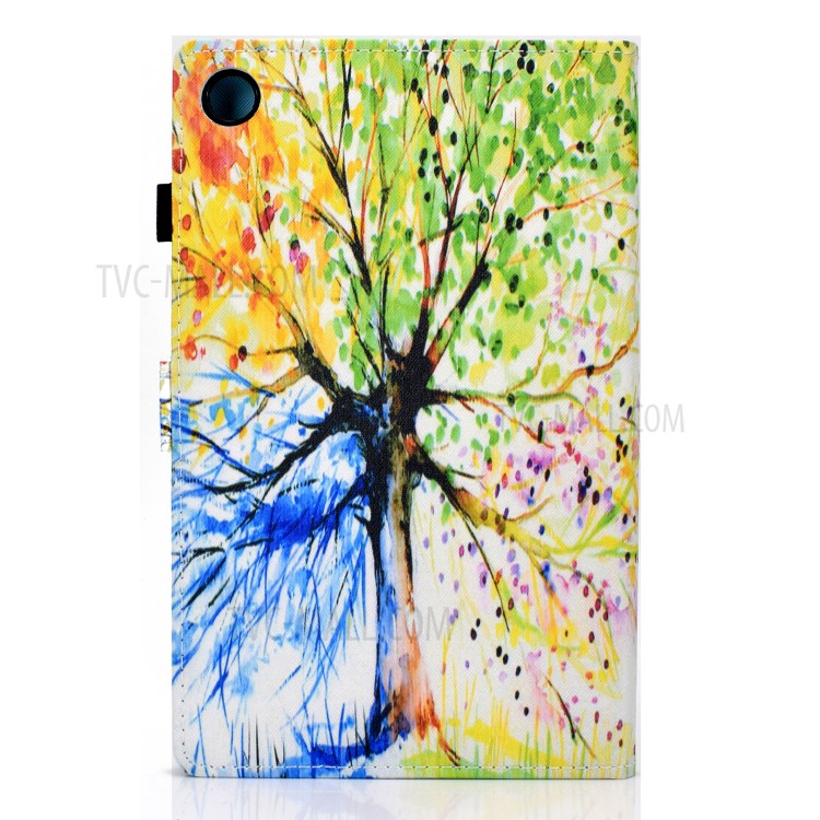 Stitching Leather with Card Holder Tablet Cover with Pattern Printing for Huawei MatePad T10/T10S - Life Tree-3