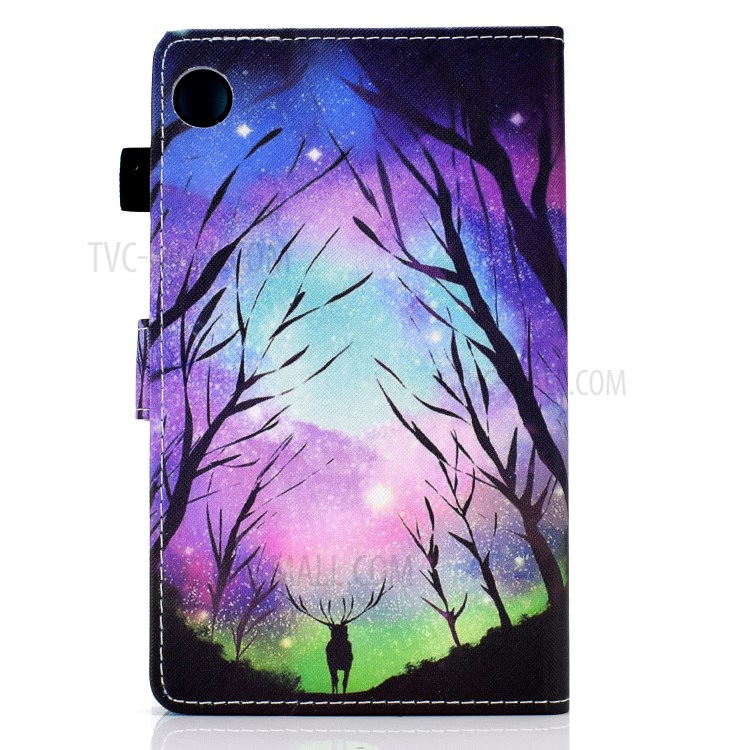 Stitching Leather with Card Holder Tablet Cover with Pattern Printing for Huawei MatePad T10/T10S - Starry Sky-3