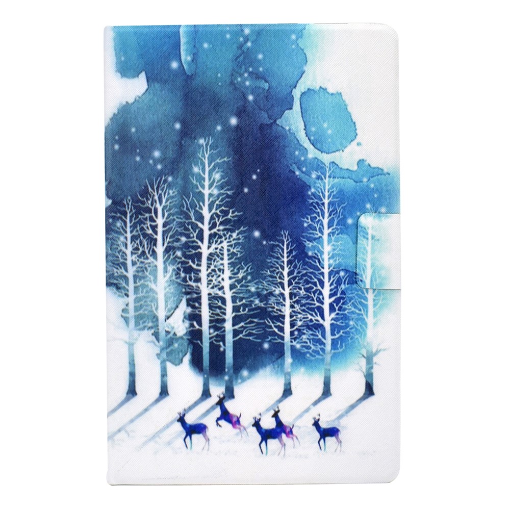 Pattern Printing Leather Stand for Huawei MatePad T10S/T10 Tablet Shell - Trees and Elks-2