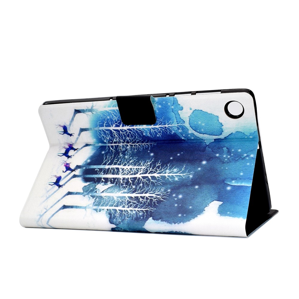 Pattern Printing Leather Stand for Huawei MatePad T10S/T10 Tablet Shell - Trees and Elks-4