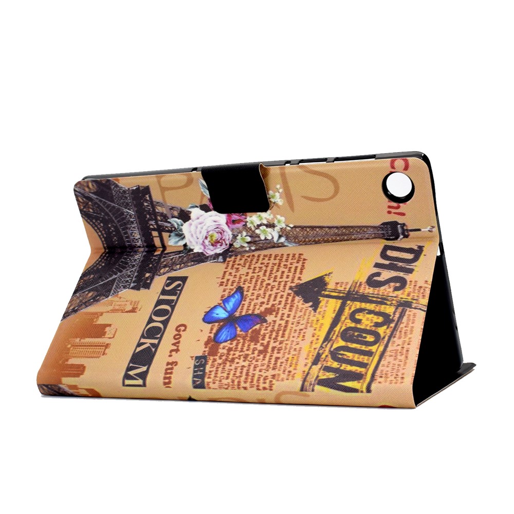 Pattern Printing Leather Stand for Huawei MatePad T10S/T10 Tablet Shell - Eiffel Tower-4