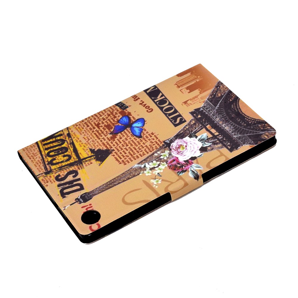 Pattern Printing Leather Stand for Huawei MatePad T10S/T10 Tablet Shell - Eiffel Tower-6