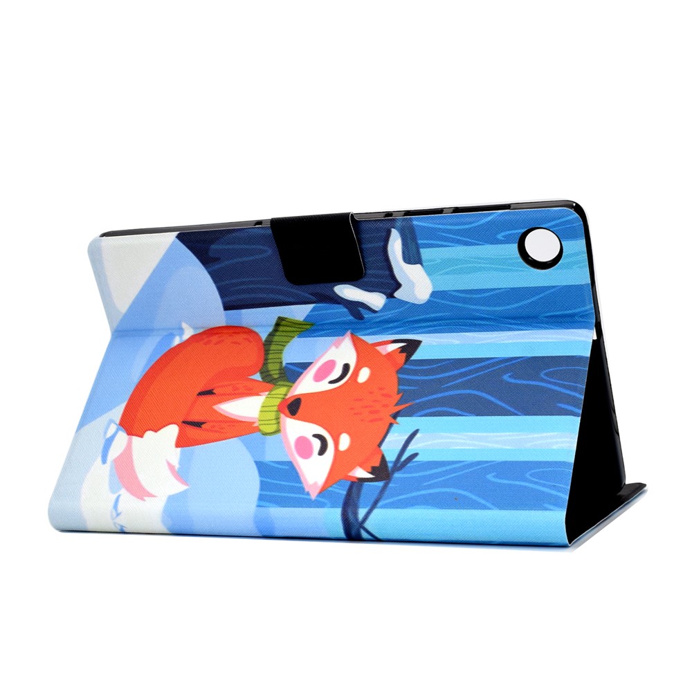 Pattern Printing Leather Stand for Huawei MatePad T10S/T10 Tablet Shell - Fox-4