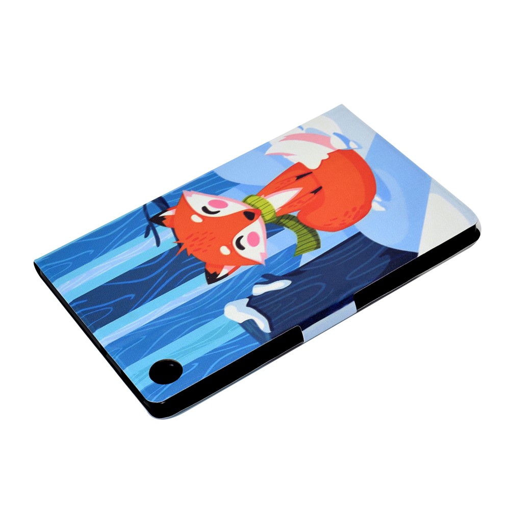 Pattern Printing Leather Stand for Huawei MatePad T10S/T10 Tablet Shell - Fox-6