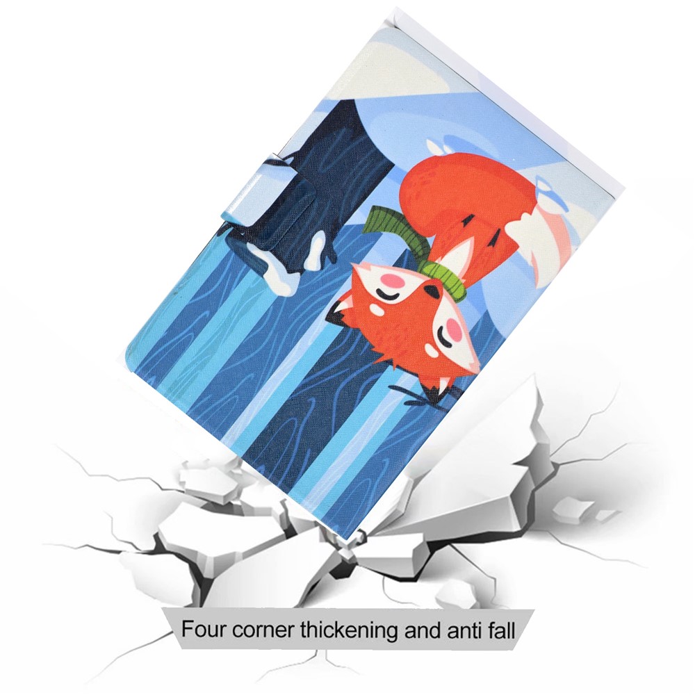 Pattern Printing Leather Stand for Huawei MatePad T10S/T10 Tablet Shell - Fox-7