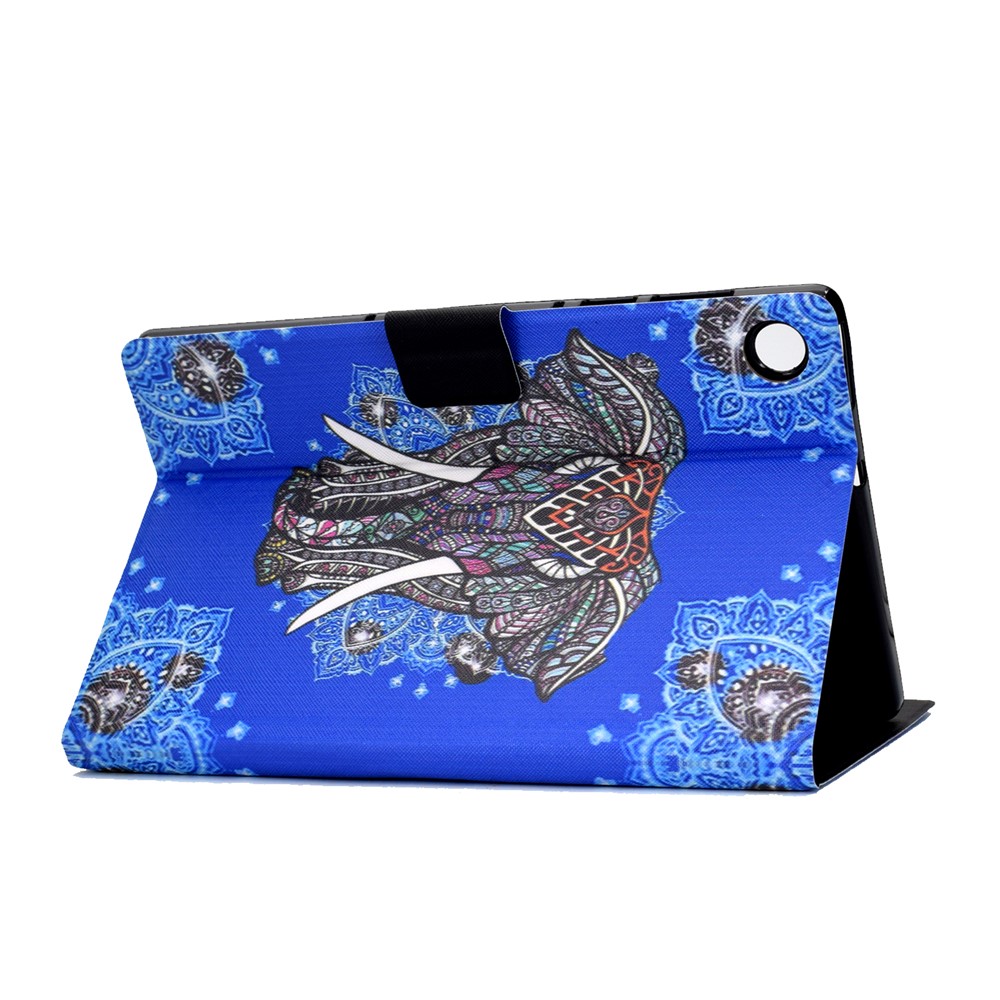 Pattern Printing Leather Stand for Huawei MatePad T10S/T10 Tablet Shell - Elephant-4
