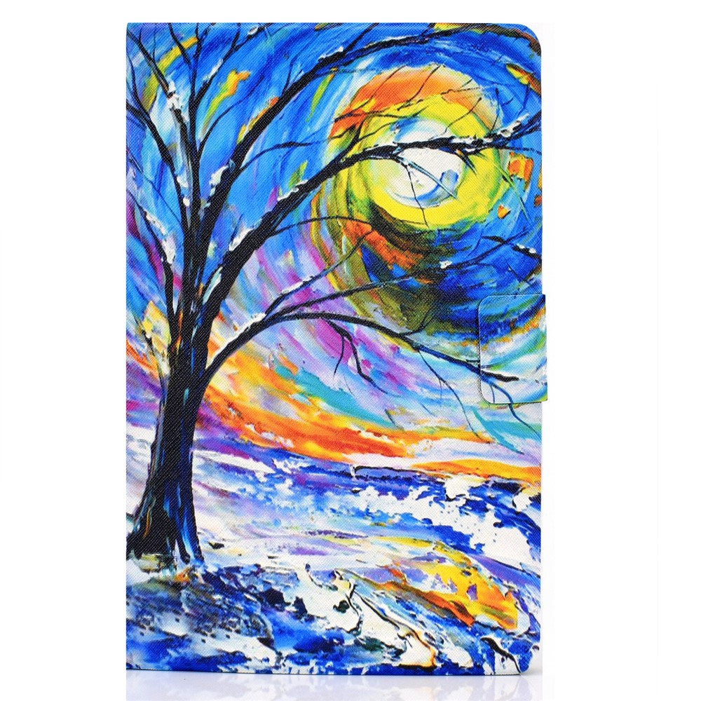 Pattern Printing Leather Stand for Huawei MatePad T10S/T10 Tablet Shell - Tree-2