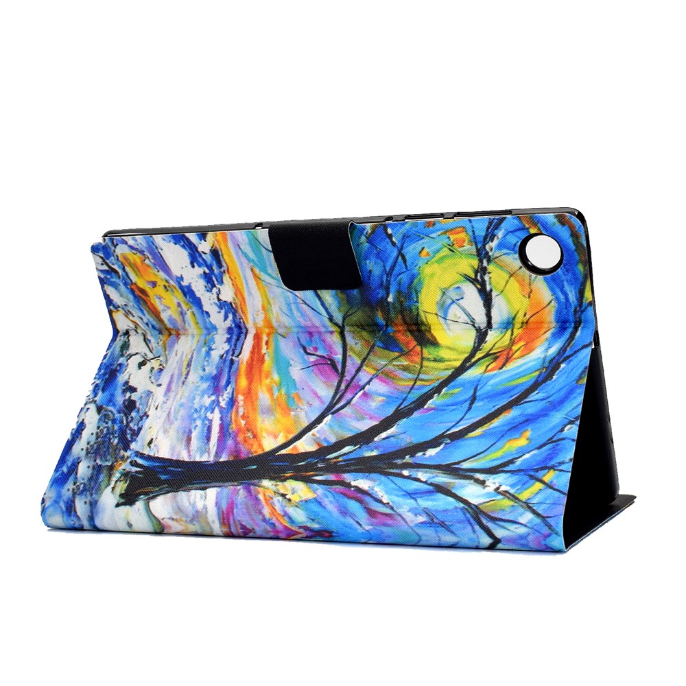 Pattern Printing Leather Stand for Huawei MatePad T10S/T10 Tablet Shell - Tree-4