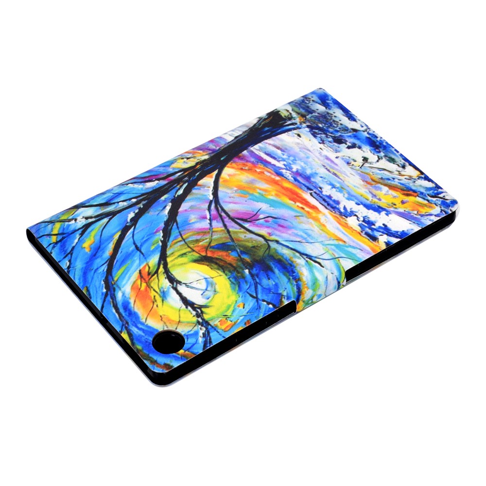 Pattern Printing Leather Stand for Huawei MatePad T10S/T10 Tablet Shell - Tree-6