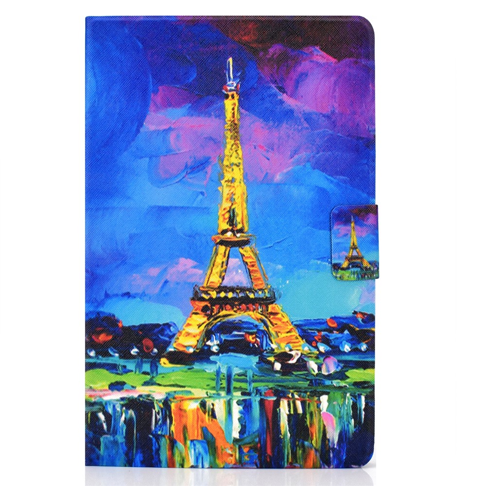 Pattern Printing Leather Stand for Huawei MatePad T10S/T10 Tablet Shell - Tower-2