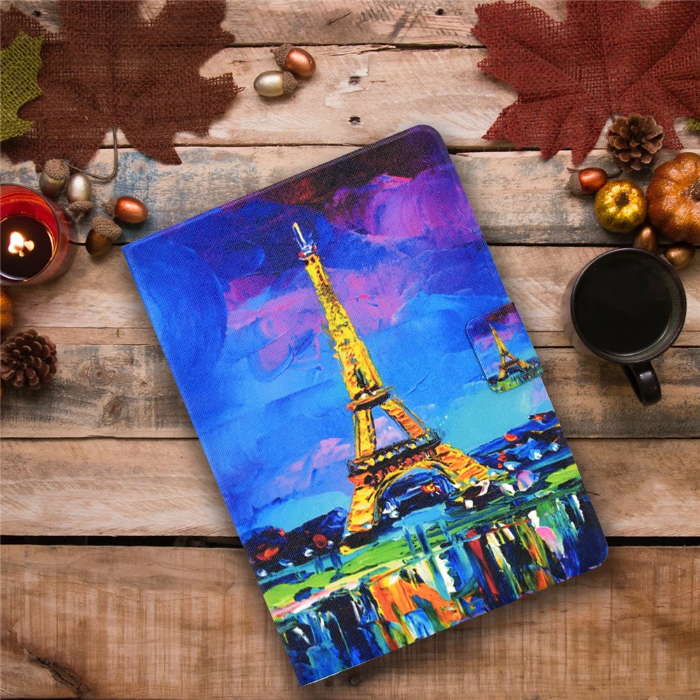 Pattern Printing Leather Stand for Huawei MatePad T10S/T10 Tablet Shell - Tower-8