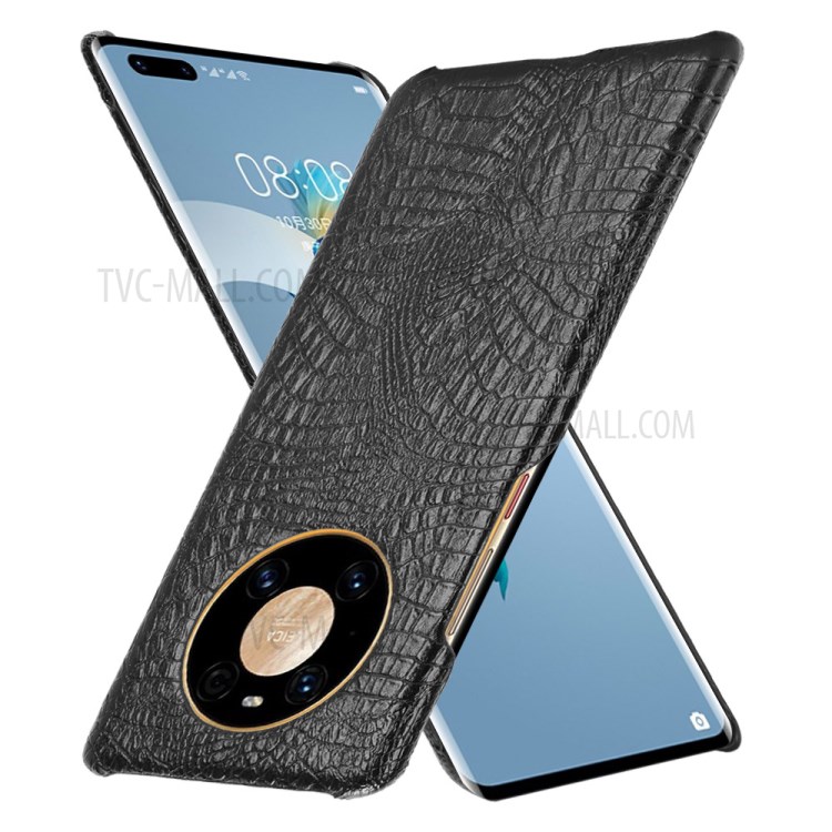 Crocodile Texture PC + PU Leather Phone Case Cover for Huawei Mate 40 Pro - Black-2
