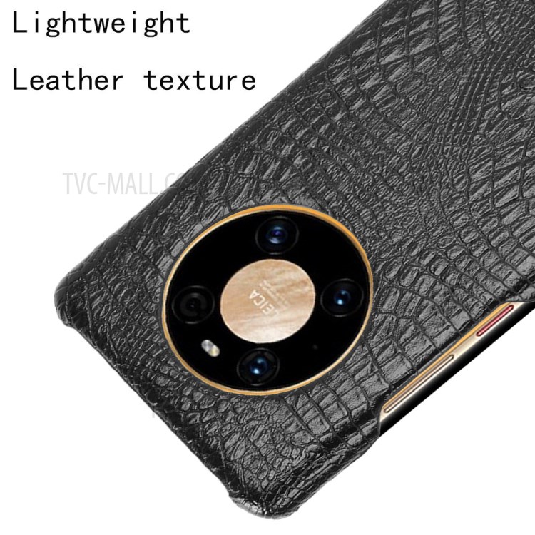Crocodile Texture PC + PU Leather Phone Case Cover for Huawei Mate 40 Pro - Black-4