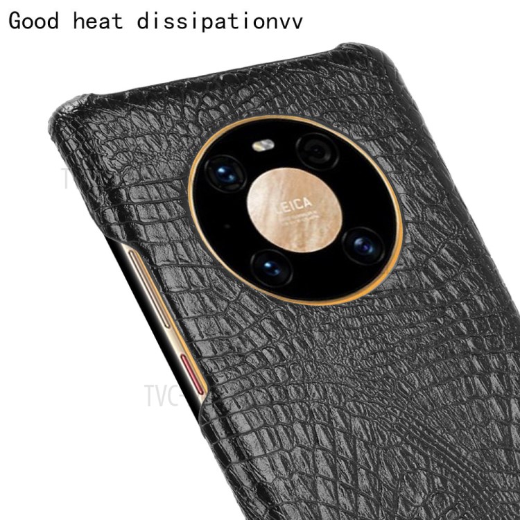 Crocodile Texture PC + PU Leather Phone Case Cover for Huawei Mate 40 Pro - Black-5