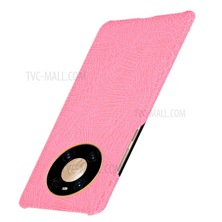 Crocodile Texture PC + PU Leather Phone Case Cover for Huawei Mate 40 Pro - Pink-3