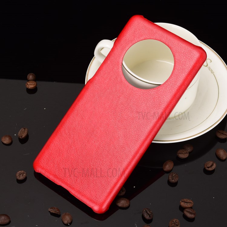 Litchi Texture PU Leather+PC Phone Cover for Huawei Mate 40 Pro Plus - Red-5