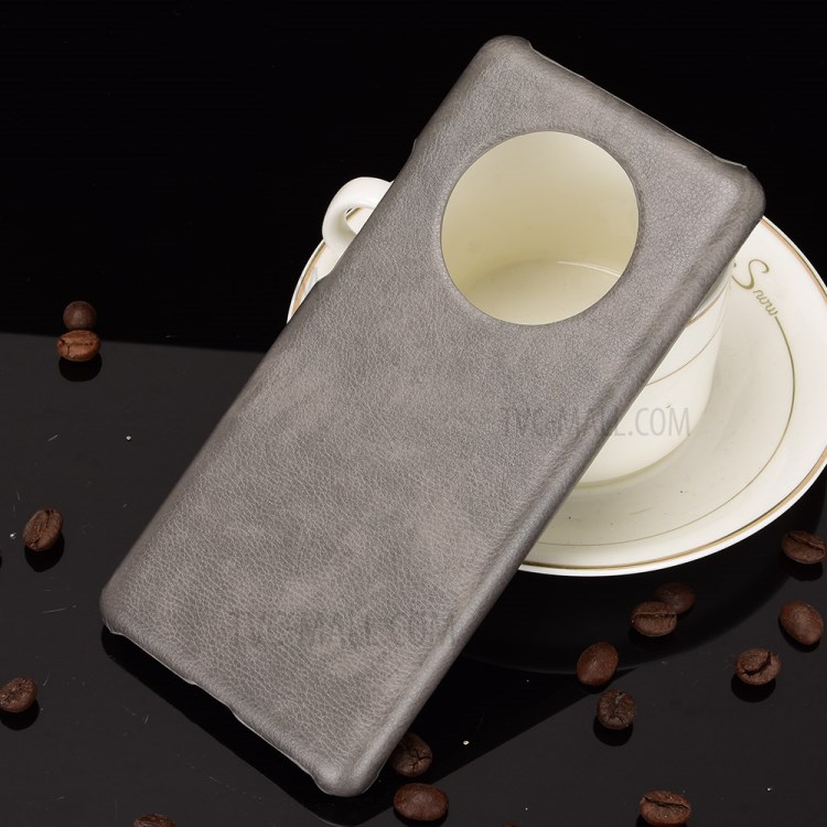 Litchi Texture PU Leather Coated PC Mobile Casing for Huawei Mate 40 - Grey-5
