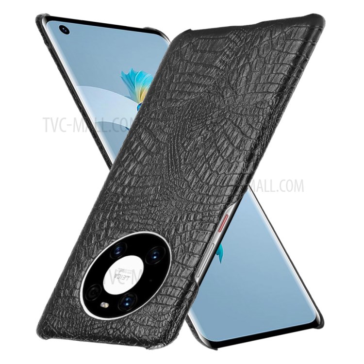 Crocodile Texture PC + PU Leather Phone Case Cover for Huawei Mate 40 - Black-2