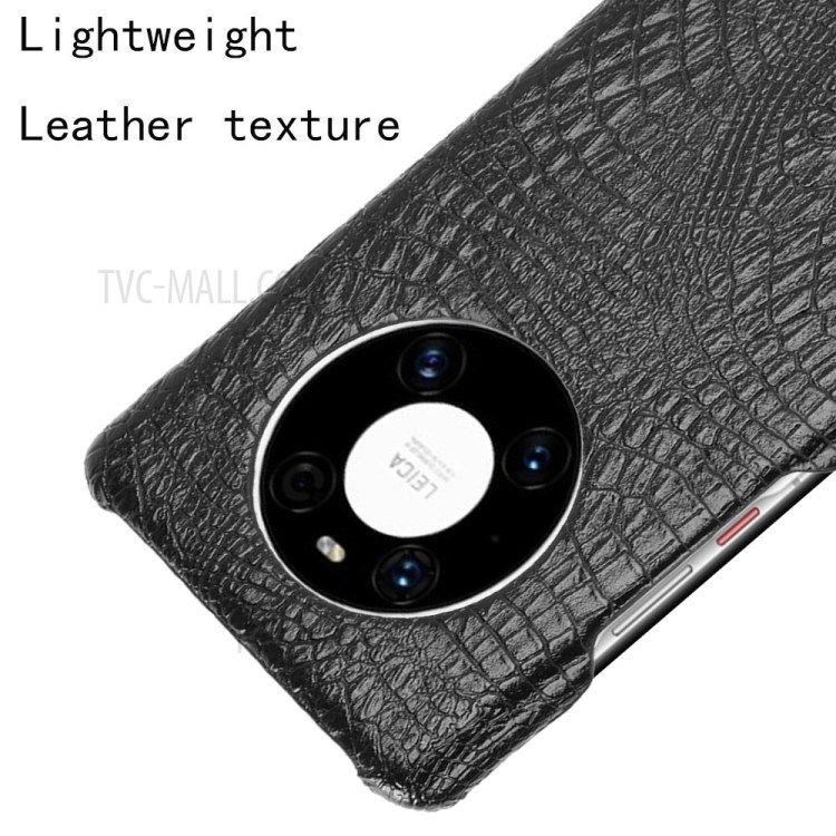 Crocodile Texture PC + PU Leather Phone Case Cover for Huawei Mate 40 - Black-4