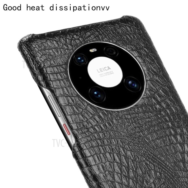 Crocodile Texture PC + PU Leather Phone Case Cover for Huawei Mate 40 - Black-5