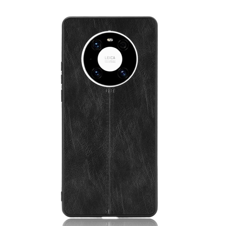 Stitching Line Design PU Leather Coated Hybrid Case for Huawei Mate 40 - Black-2