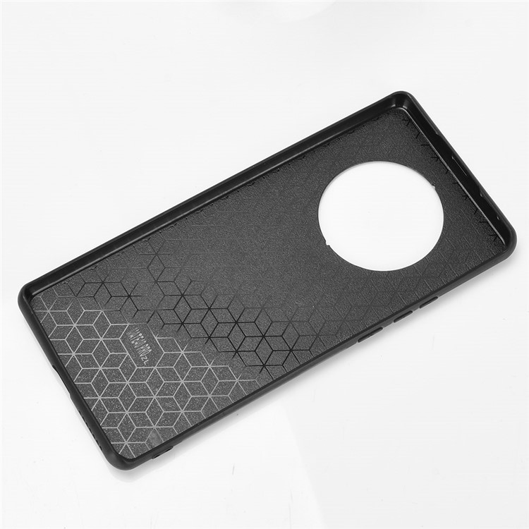 Stitching Line Design PU Leather Coated Hybrid Case for Huawei Mate 40 - Black-5