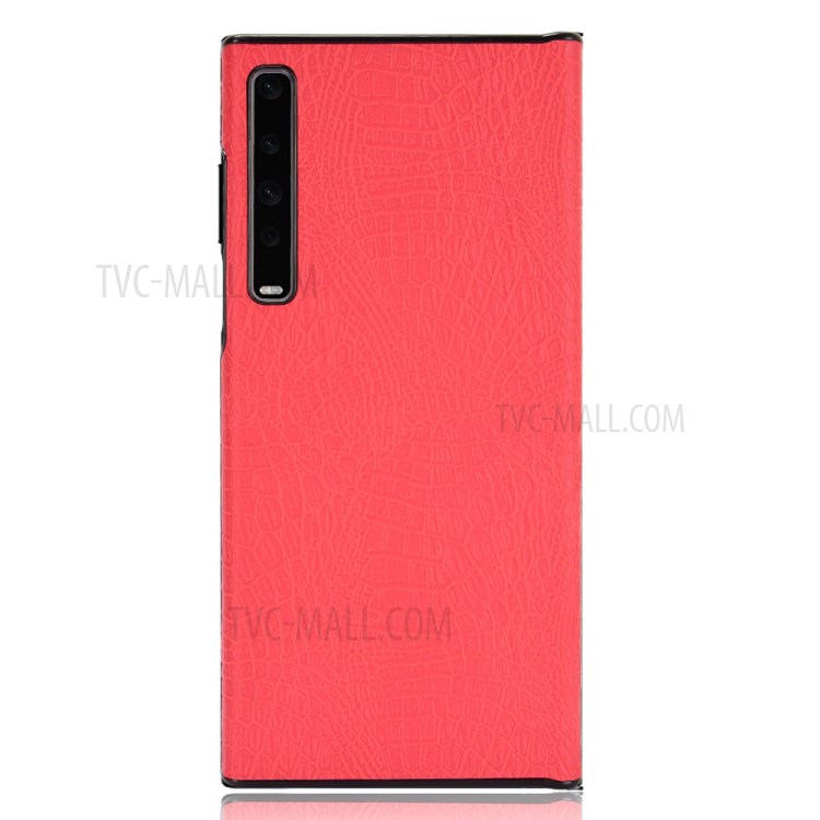 Crocodile Leather Coated PC Phone Case Cover for Huawei Mate X/XS - Red-2