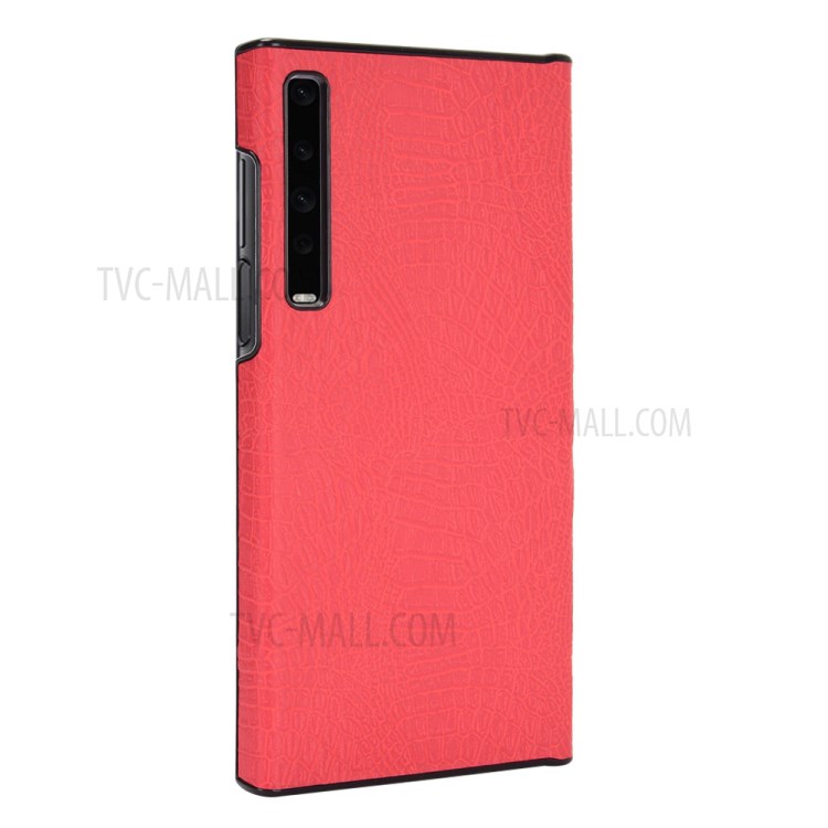 Crocodile Leather Coated PC Phone Case Cover for Huawei Mate X/XS - Red-3
