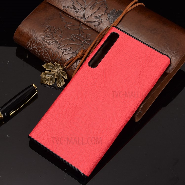 Crocodile Leather Coated PC Phone Case Cover for Huawei Mate X/XS - Red-4